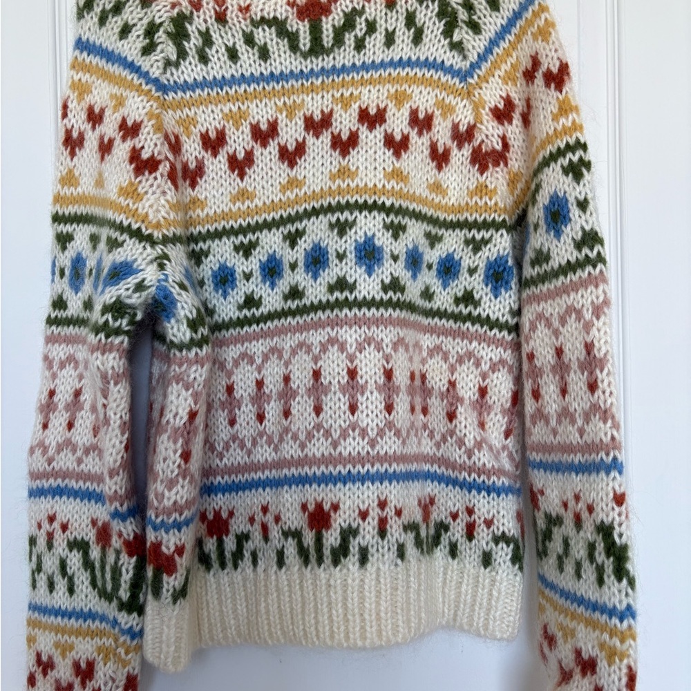 Samsoe Simone crewneck big knit Patterned Women's Sweater - Picture 10 of 13